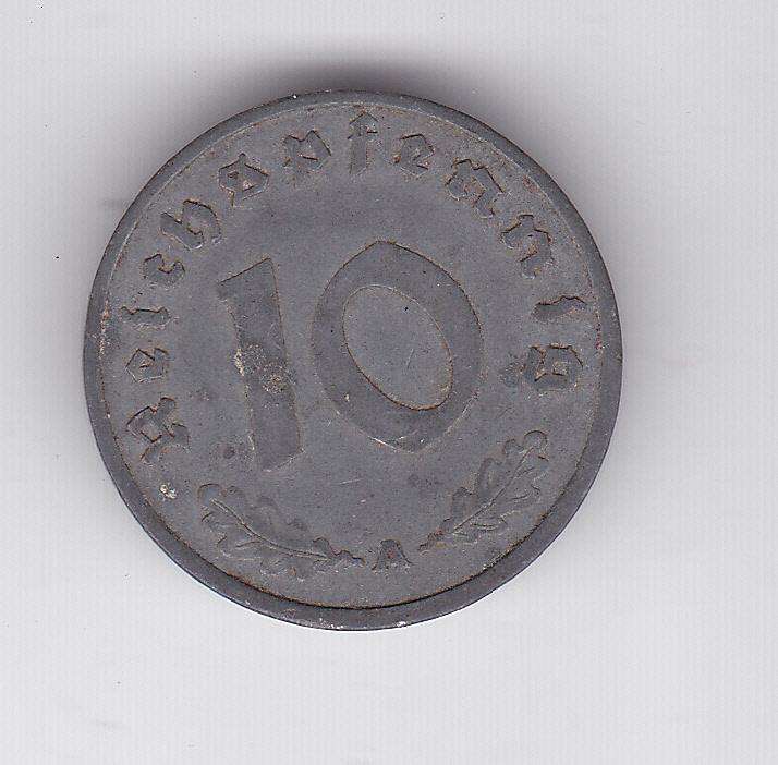 GERMANY 10 PFENNIG 1940 SWASTIKA