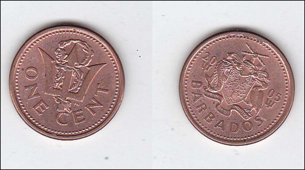BARBADOS 1 CENT 2005 HIGH GRADE