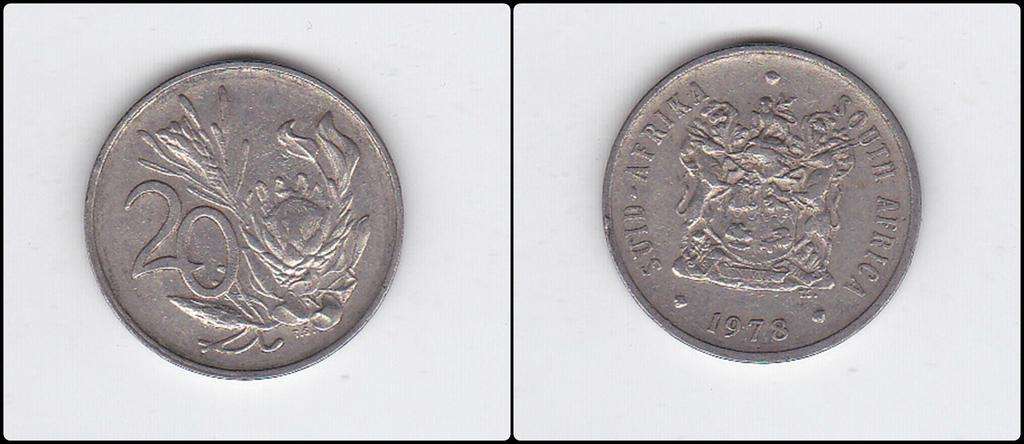 SOUTH AFRICA 20 CENTS 1978