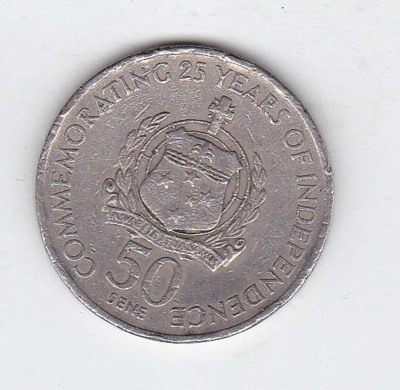 SAMOA 50 CENTS 25 YEARS INDEPENDENCE 1987
