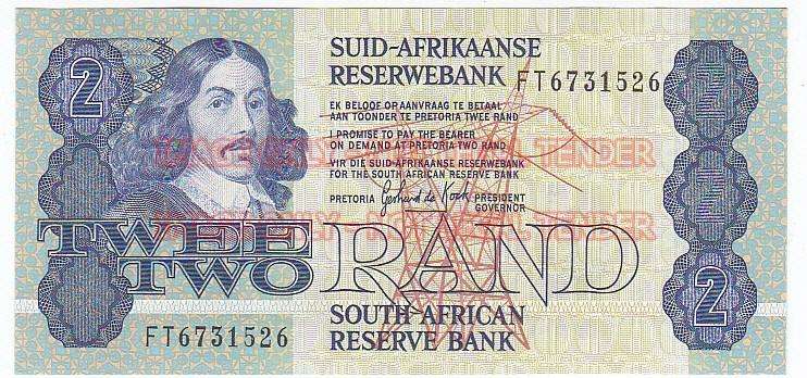 SOUTH AFRICA TWO RAND GERHARD DE KOCK FT6731526 - HIGH GRADE