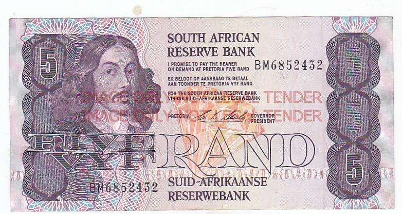 SOUTH AFRICA 5 RAND C.L. STALS BM6852432 / 1990
