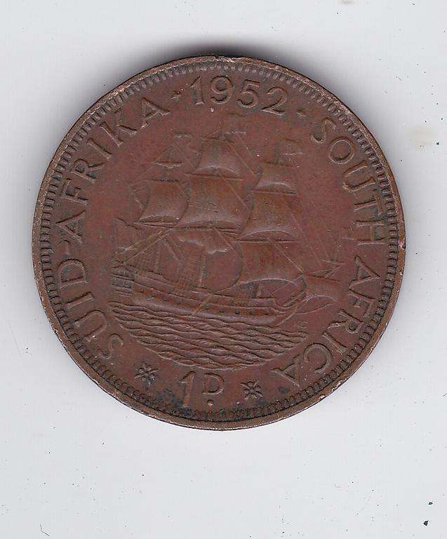 SOUTH AFRICA 1 PENNY 1952