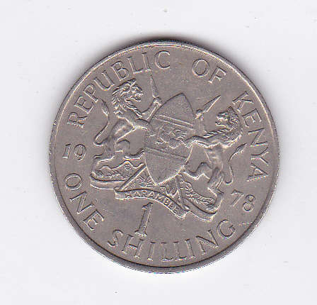 KENYA 1 SHILLING 1978 HIGH GRADE