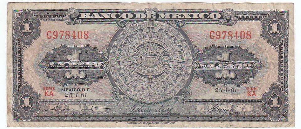 MEXICO 1 PESO 1961