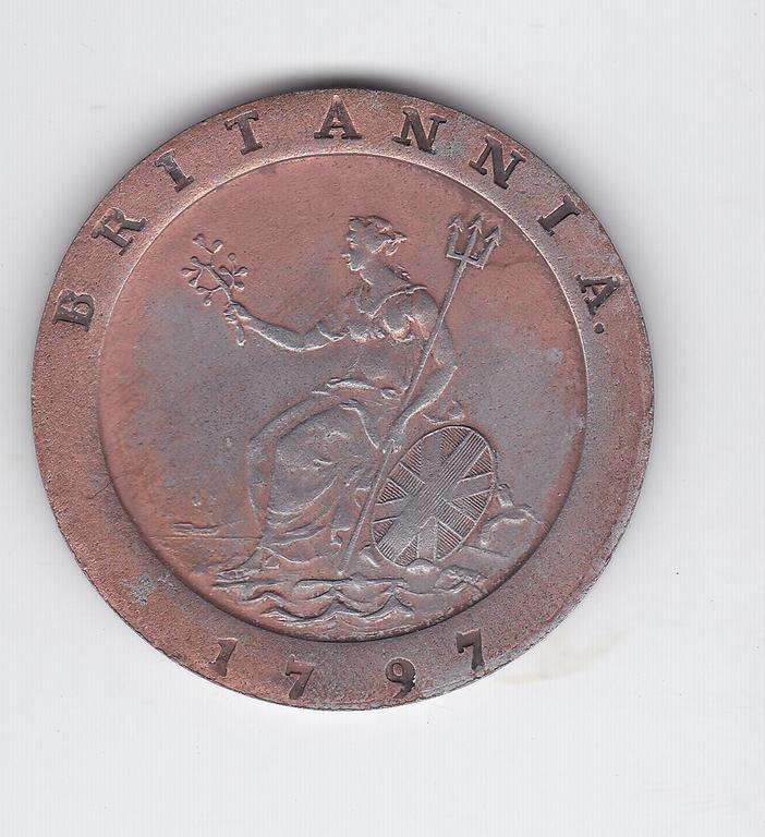 VAN RIEBEECK REPLIKA GREAT BRITAIN PENNY 1797 TOKEN