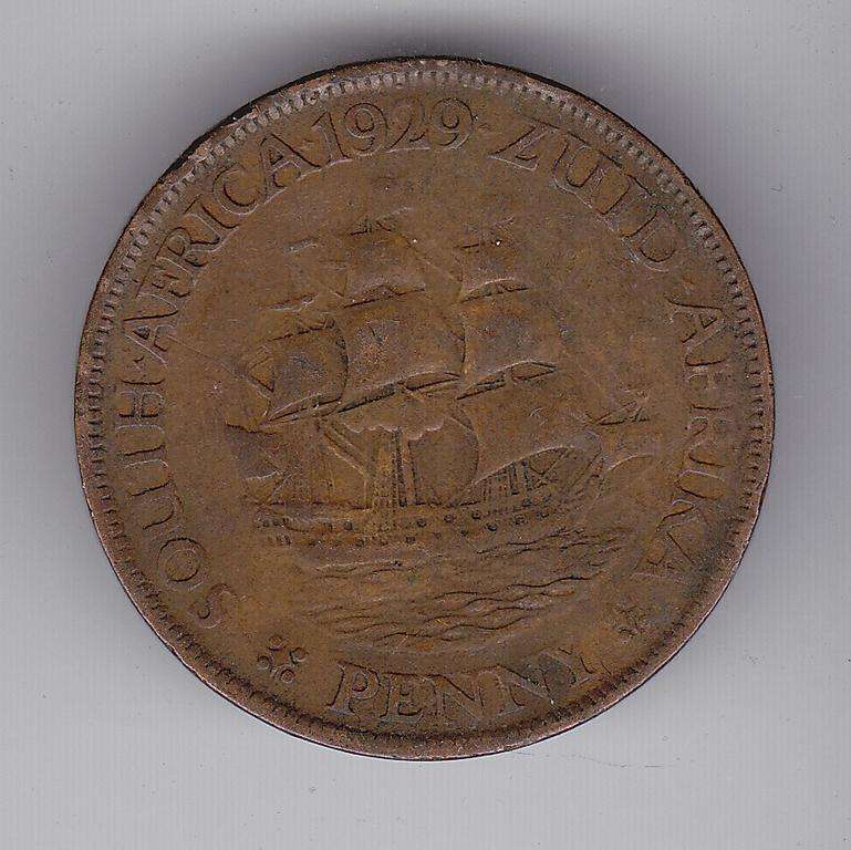 SOUTH AFRICA 1 PENNY 1929