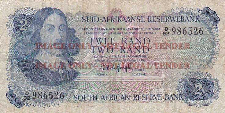 SOUTH AFRICA 2 RAND T.W. DE JONGH D92 986526