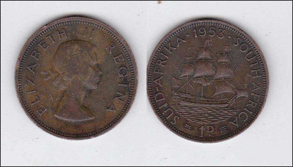 SOUTH AFRICA PENNY 1953