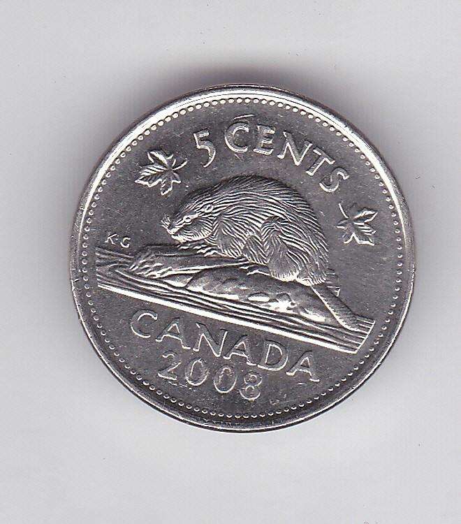 CANADA 5 CENTS 2008 - HIGH GRADE