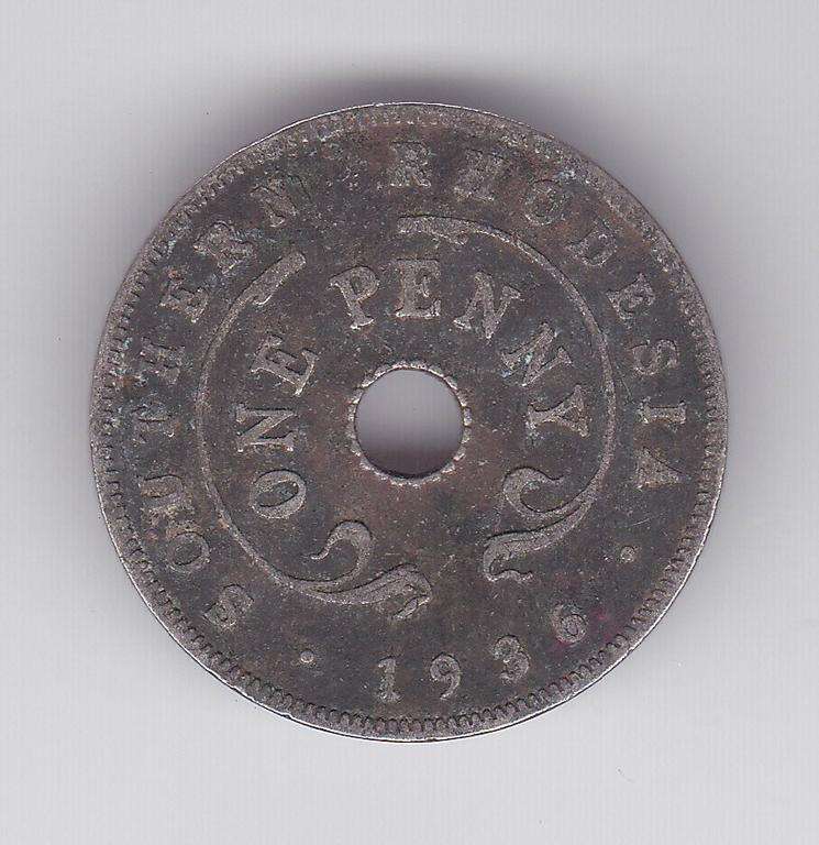 SOUTHERN RHODESIA 1 PENNY 1936