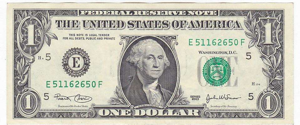USA ONE DOLLAR SERIES 2003 E511626505F