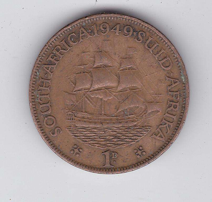 SOUTH AFRICA 1 PENNY 1949