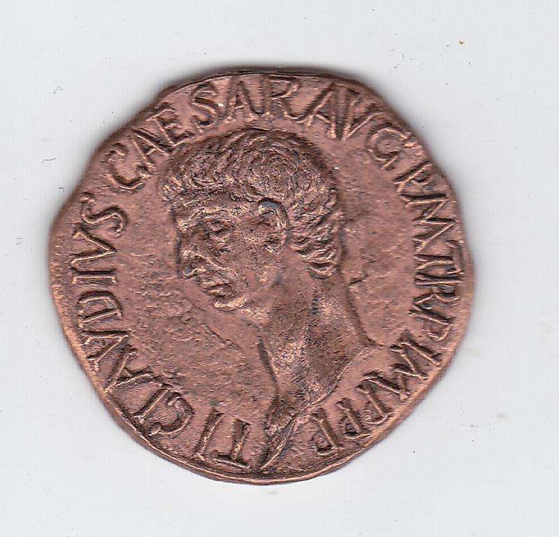 CAESAR CLAUDIUS 10 BC FANTASY COIN TOKEN