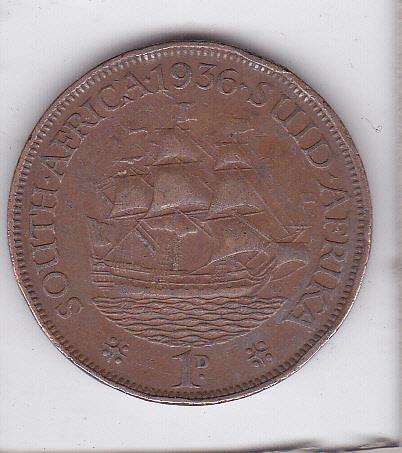 SOUTH AFRICA 1 PENNY 1936