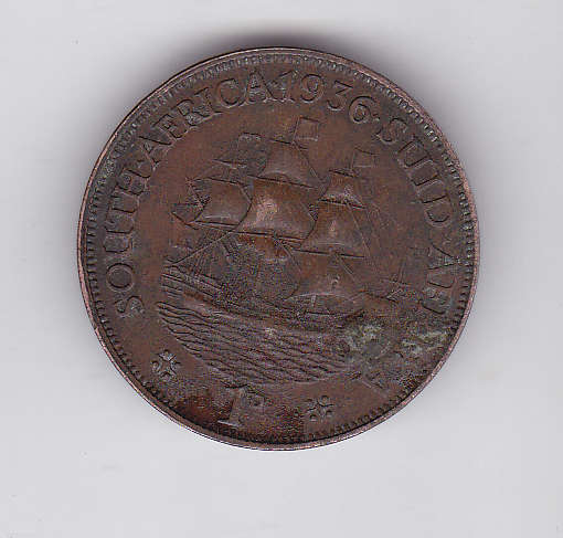 SOUTH AFRICA 1 PENNY 1936