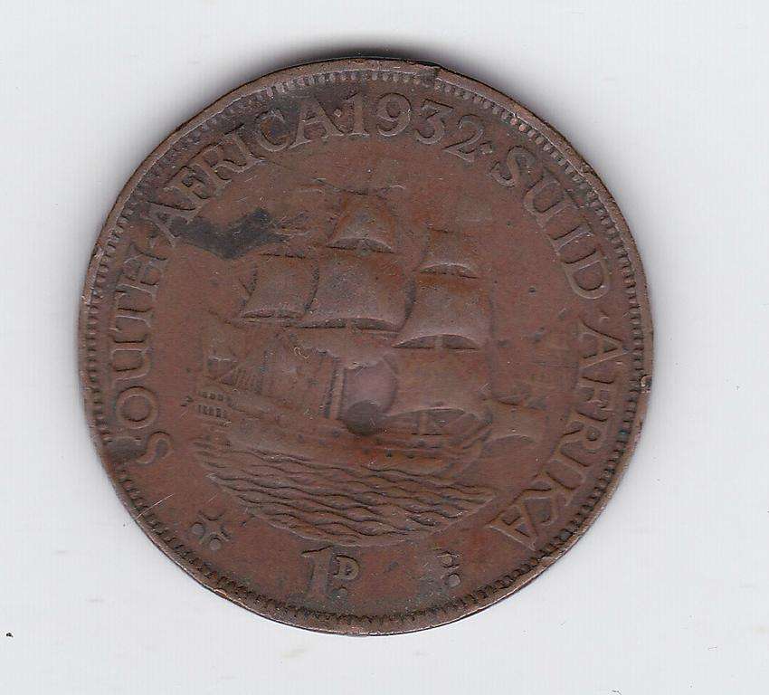 SOUTH AFRICA PENNY 1932 F=R135