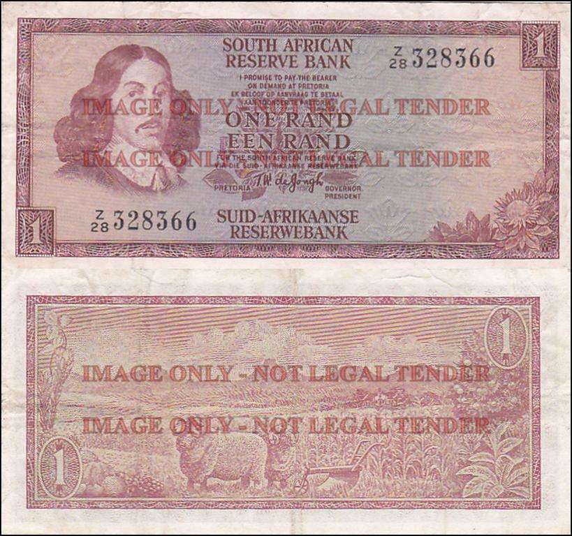 SOUTH AFRICA 1 RAND REPLACEMENT DE JONGH Z28 328366
