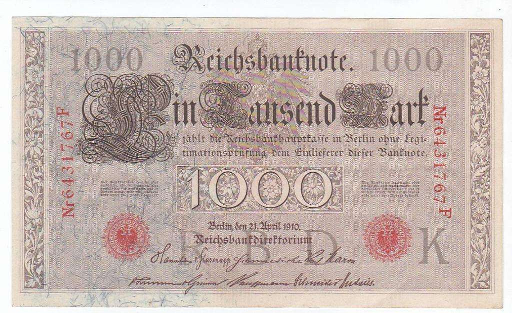 GERMANY 1000 MARK 1910