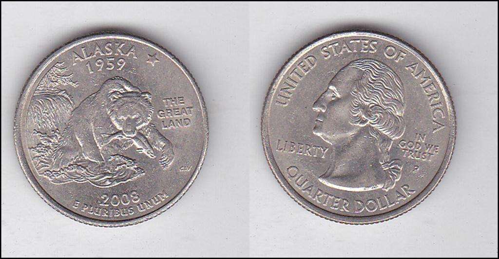 USA QUARTER ALASKA 2008 HIGH GRADE