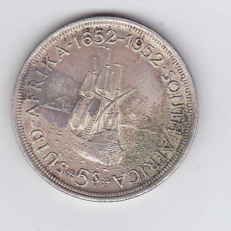 SOUTH AFRICA 5 SHILLINGS 1952