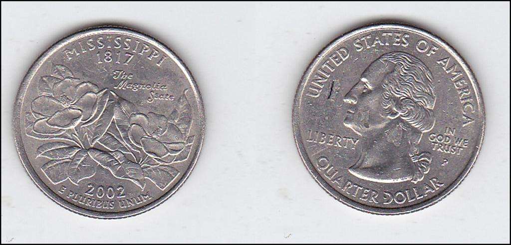 USA QUARTER MISSISSIPPI 2002 HIGH GRADE