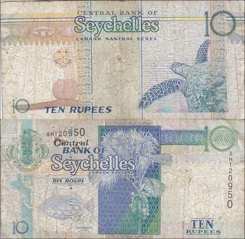 SEYCHELLES 10 RUPEES 2013 FACE VALUE R10.35