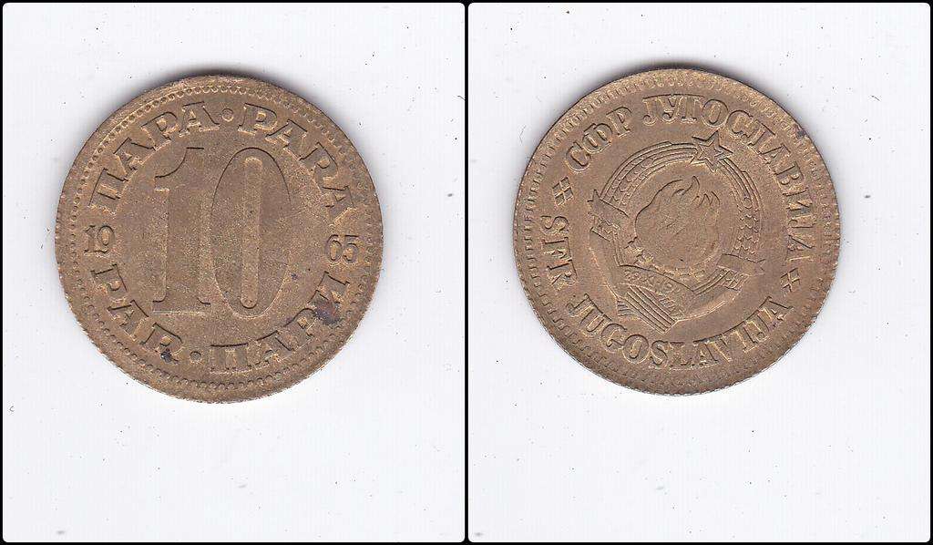 YUGOSLAVIA 10 PARA 1965