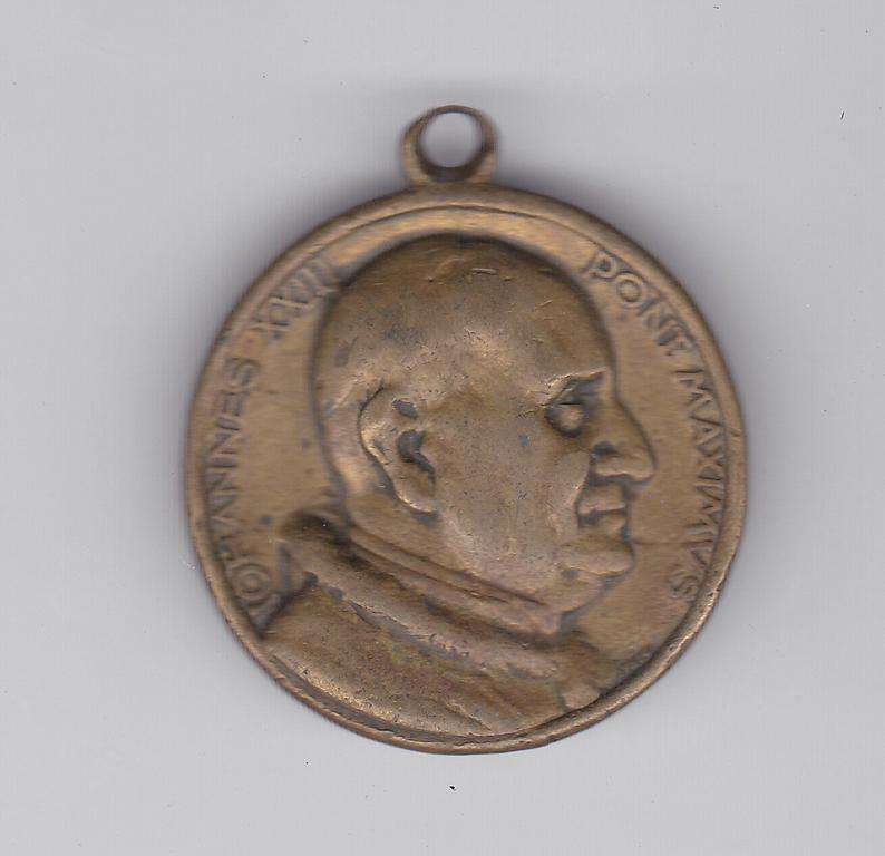 POPE JOHN XXIII SAINT CHRISTOPHER MEDALLION