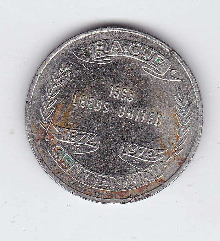 FA CUP CENTENARY MEDAL LEEDS UNITED 1965 LIVERPOOL FC