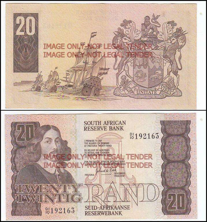 SOUTH AFRICA 20 RAND GERHARD DE KOCK D101 192163