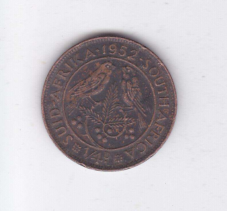 SOUTH AFRICA FARTHING 1952