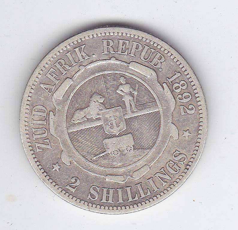 ZAR 2 SHILLINGS 1892 KEY DATE