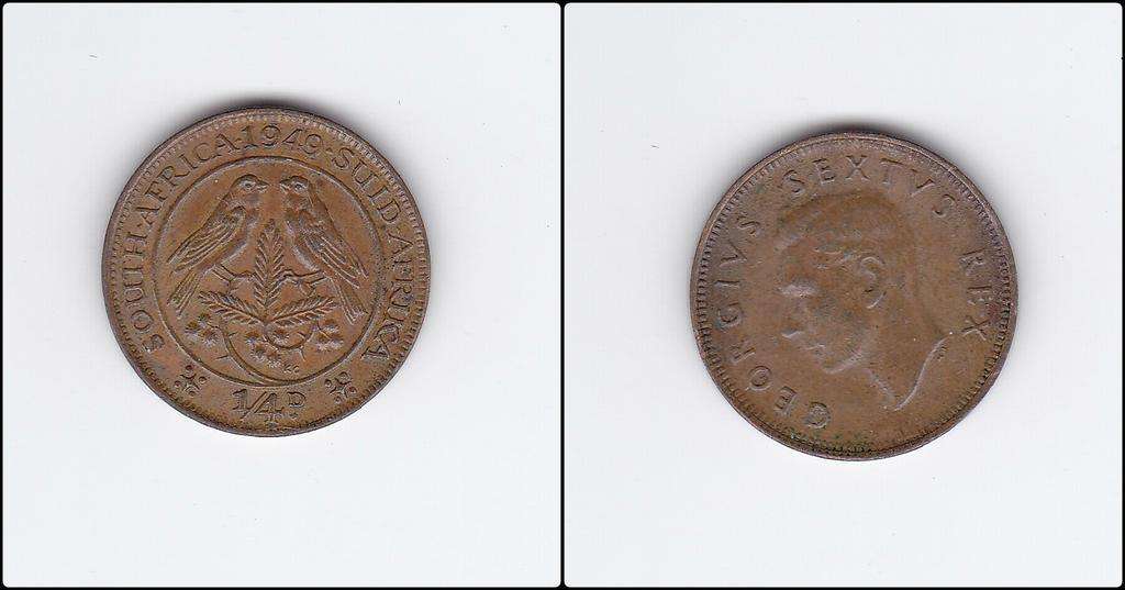 SOUTH AFRICA FARTHING 1949