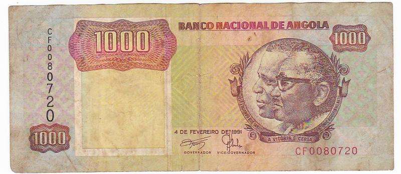 ANGOLA 1000 KWANZA 1991