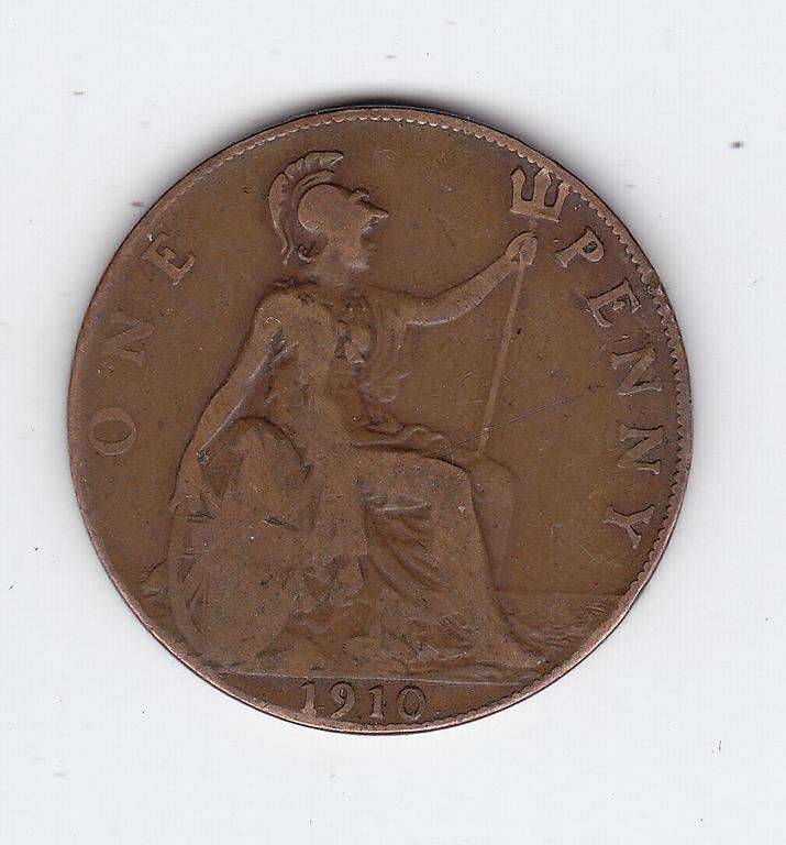 GREAT BRITAIN 1 PENNY 1910
