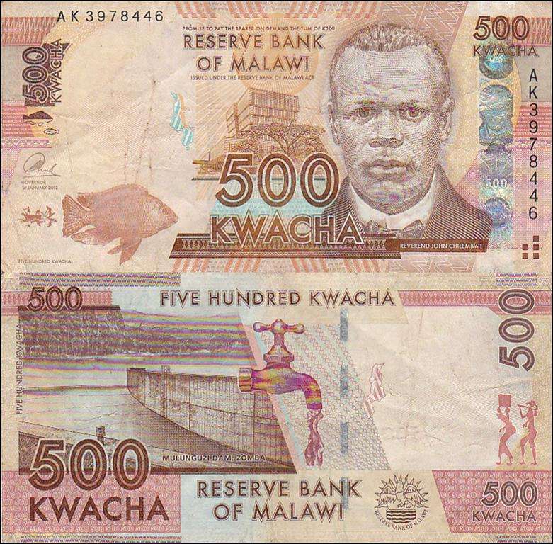 MALAWI 500 KWACHA 2013