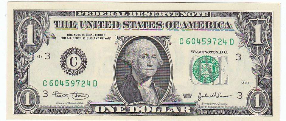 USA 1 DOLLAR SERIES 2003 C 60459724 D - HIGH GRADE