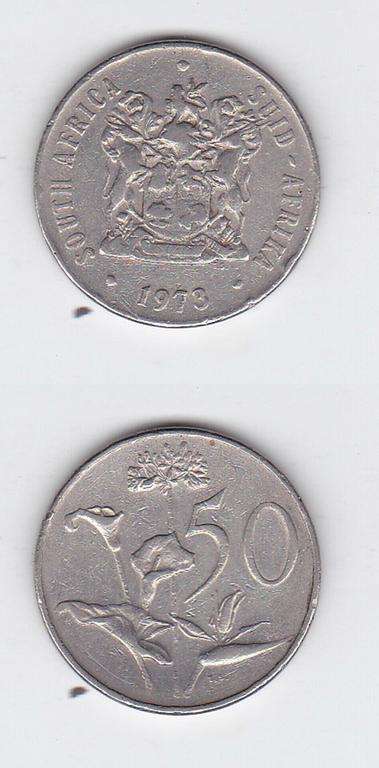 SOUTH AFRICA 50 CENTS 1973
