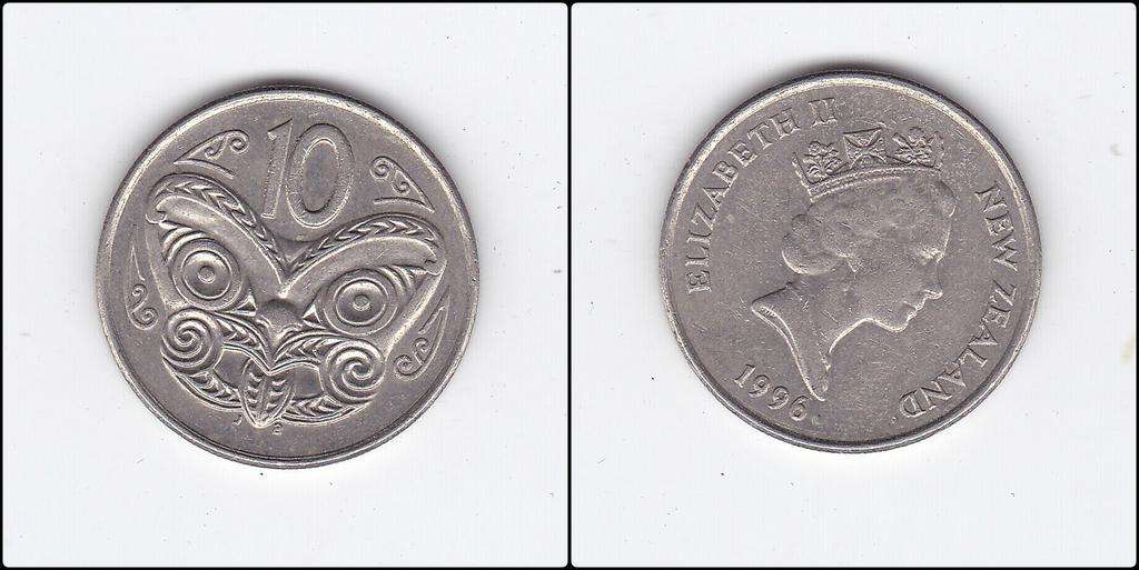 NEW ZEALAND 10 CENTS 1996