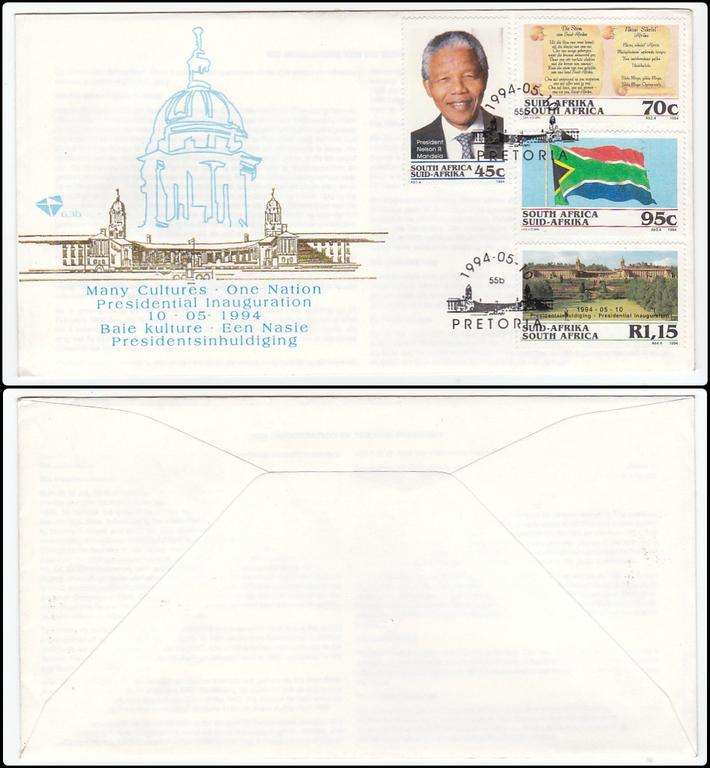 MANDELA FIRST DATE COVER 10.05.1994 # 6.3b