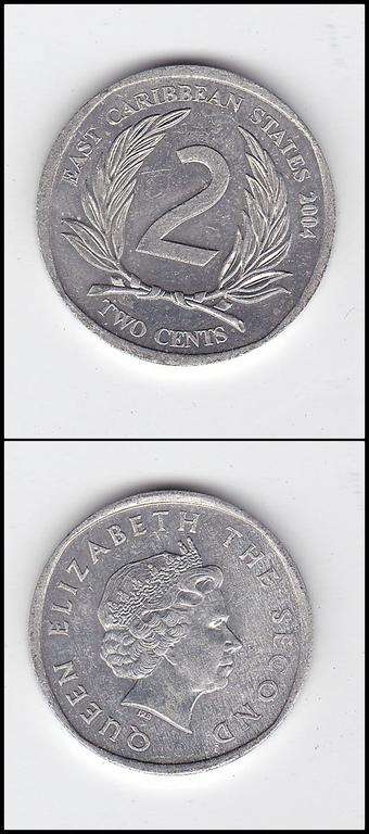 EAST CARIBBEAN STATES 2 CENTS 2004