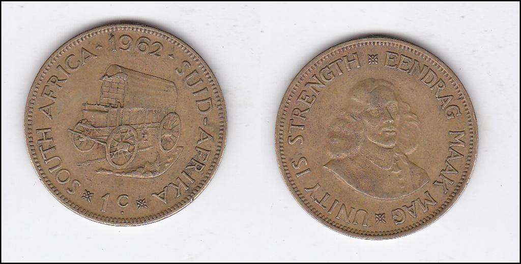 SOUTH AFRICA 1 CENTS 1962