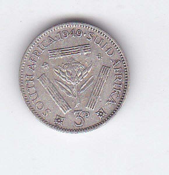 SOUTH AFRICA 3D 1949 SILVER