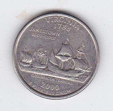 USA QUARTER DOLLAR VIRGINIA 2000