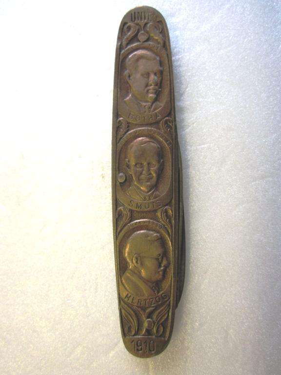 SOUTH AFRICAN PATRIOT KNIFE PRESIDENTS BOTHA,SMUTS, HERTZOG, MALAN, STRIJDOM, VERWOERD 1910-1960