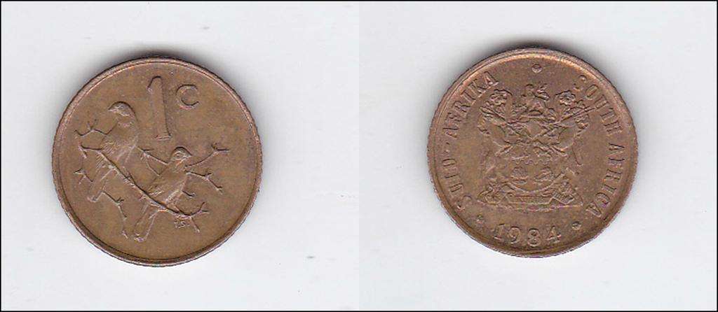 SOUTH AFRICA 1 CENT 1984 HIGH GRADE