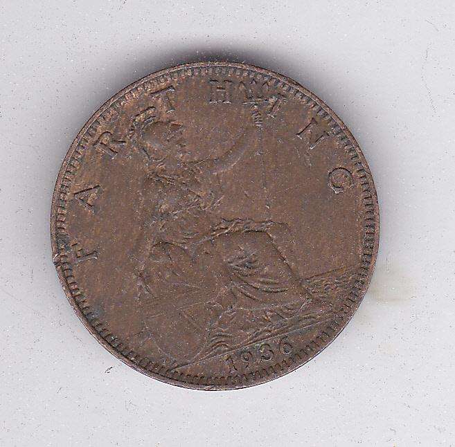 GREAT BRITAIN FARTHING 1936 HIGH GRADE