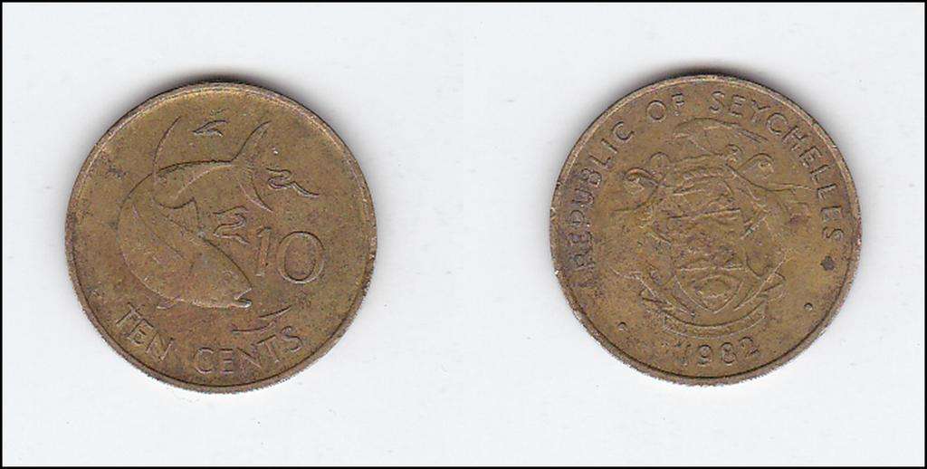 SEYCHELLES 10 CENTS 1982