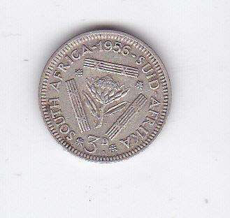SOUTH AFRICA 3D 1956 SILVER